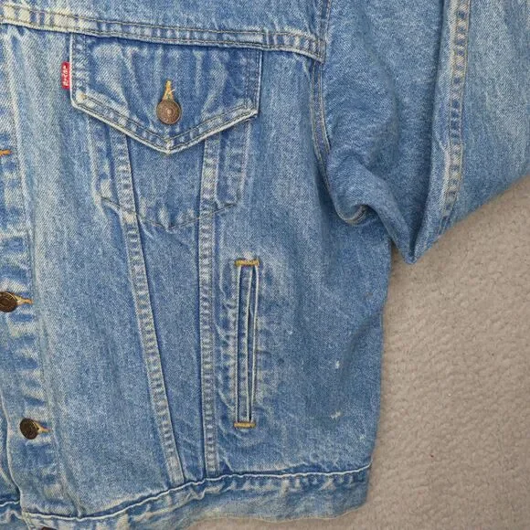 Vintage Levi's 80s/90s Trucker Denim Jacket Coat MADE IN USA Model 70507 0214 XL